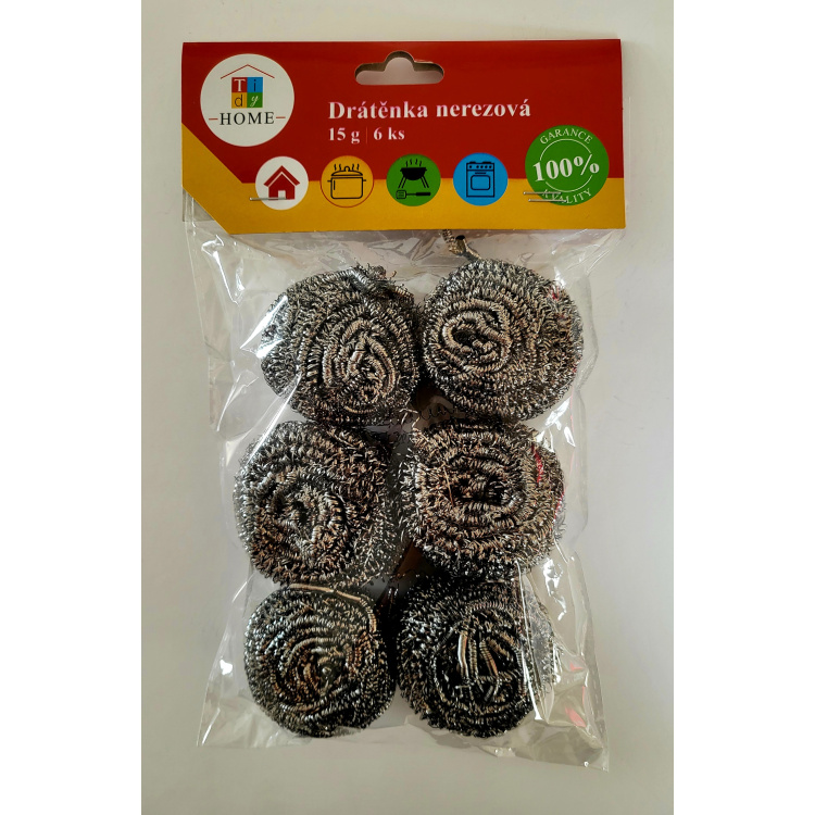 Tidy Home drátěnka nerezová 15 g, 6 ks