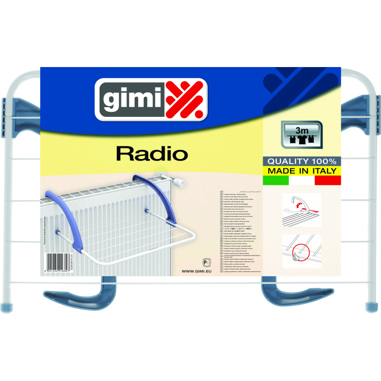 Gimi Radio sušák na prádlo na radiátor, plocha na sušení 3 m