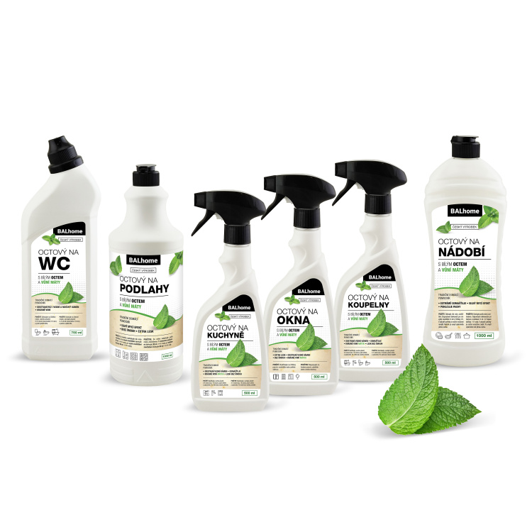 Balhome octový čistič na kuchyně s vůní máty 500 ml, rozprašovač