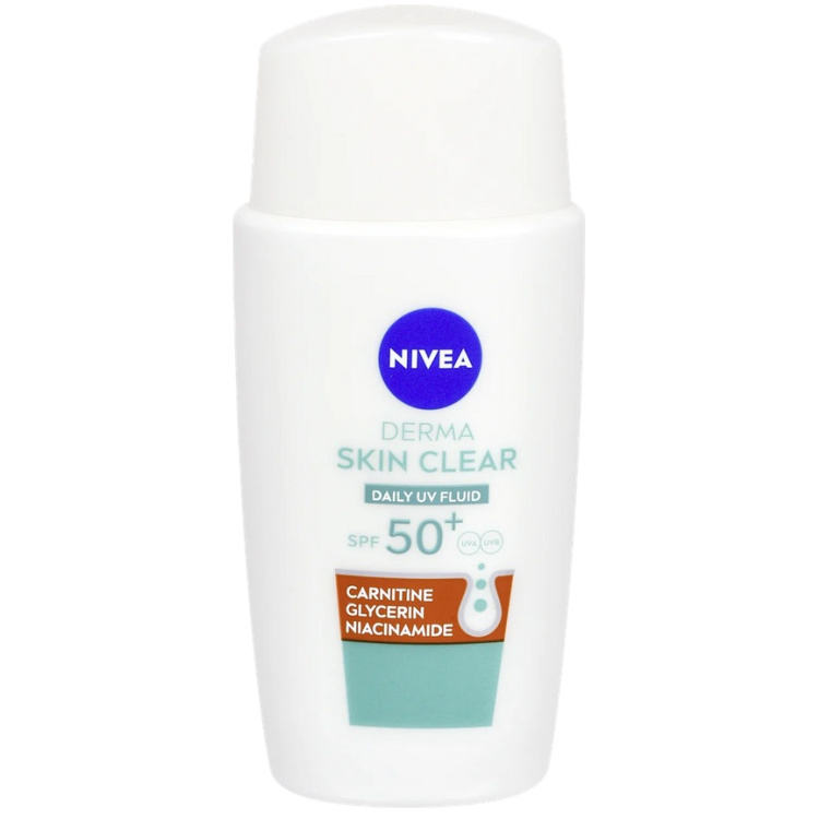 Nivea Derma Skin Clear denní krém UV Fluid OF50+, 40 ml