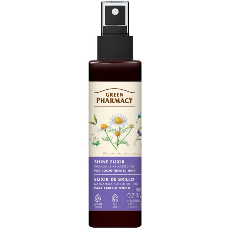 Green Pharmacy Heřmánek a lněné semínko vlasový elixír na barvené vlasy 150 ml