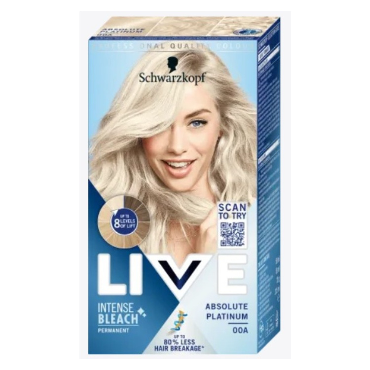 Schwarzkopf Live Intense Beach barva na vlasy 00A absolutní platinová