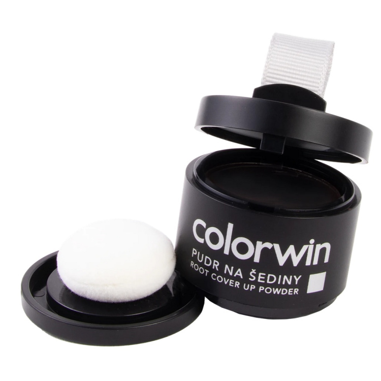 Colorwin pudr na šediny a pro objem vlasů, černý 3,2 g