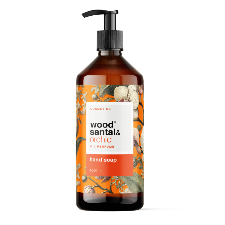 Wood Santal &amp; Orchid tekuté mýdlo na ruce 1 l, dávkovač