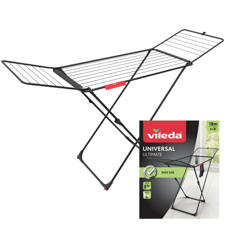 Vileda sušák na prádlo Universal, sušící plocha 18 m, černý