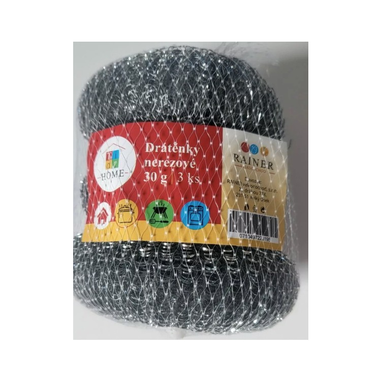 Tidy Home nerezová drátěnka, 30 g 3 ks