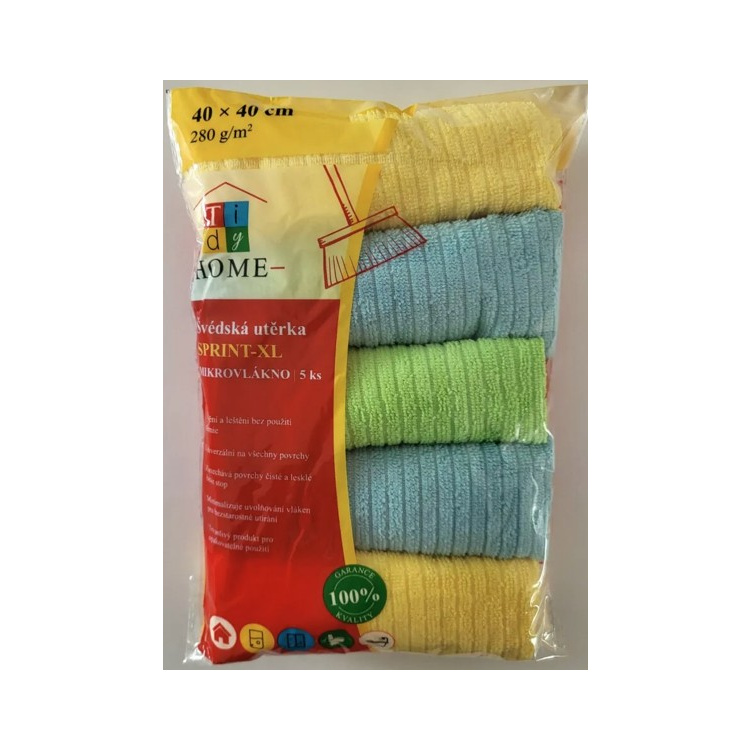 Tidy Home utěrka z mikrovlákna 40 x 40 cm, 5 x 250 g
