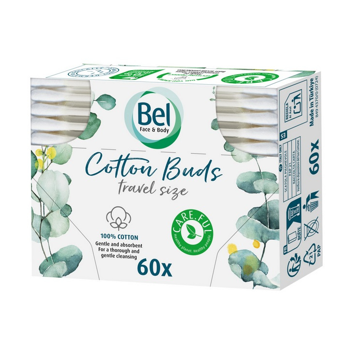 Bel Cotton vatové tyčinky cestovní 60 ks