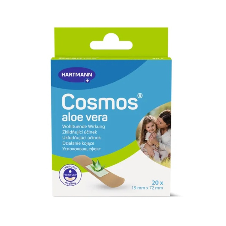 Cosmos náplasti s aloe vera 1,9 x 7,2 cm, 20 ks
