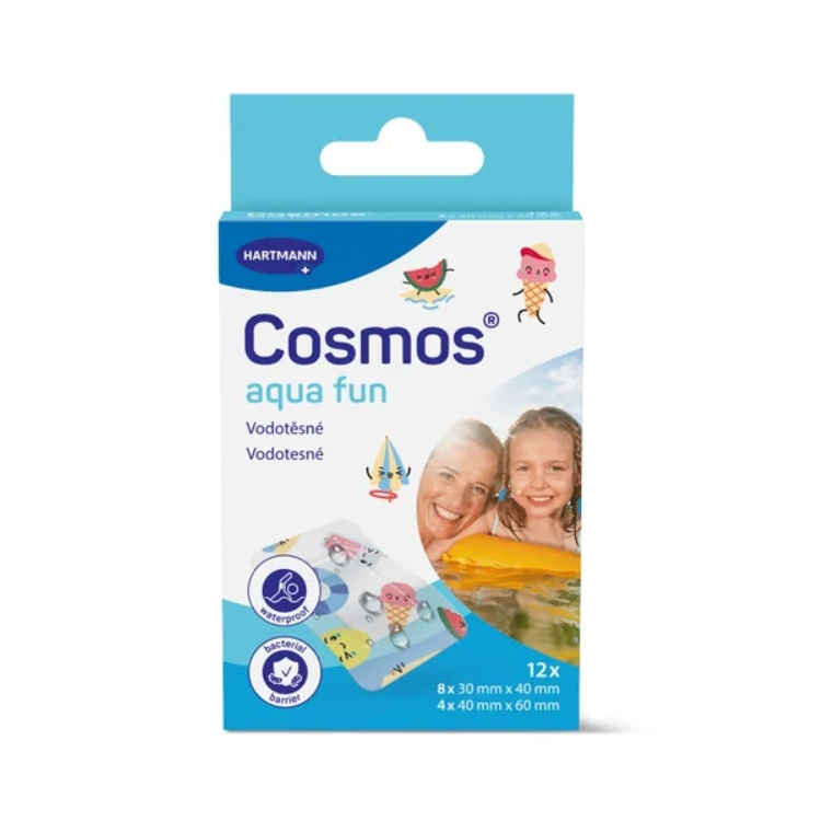 Cosmos Aqua Fun dětská voděodolná náplast 12 ks