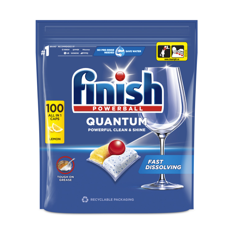 Finish Quantum All in 1 Lemon Sparkle tablety do myčky 100 kusů