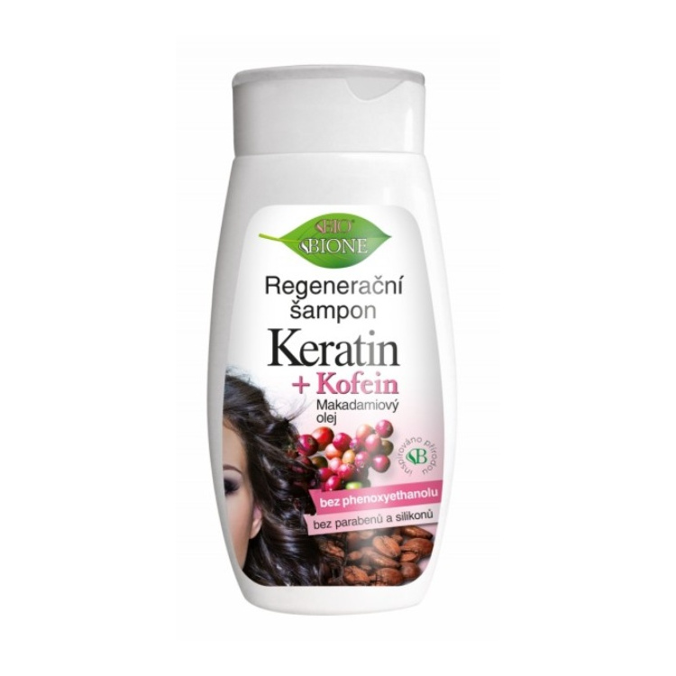BIO BIONE KERATIN + KOFEIN Regenerační šampon 260 ml