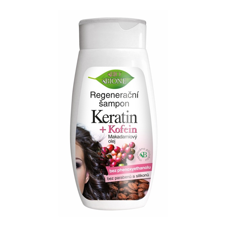 BIO BIONE KERATIN + KOFEIN Regenerační šampon 260 ml