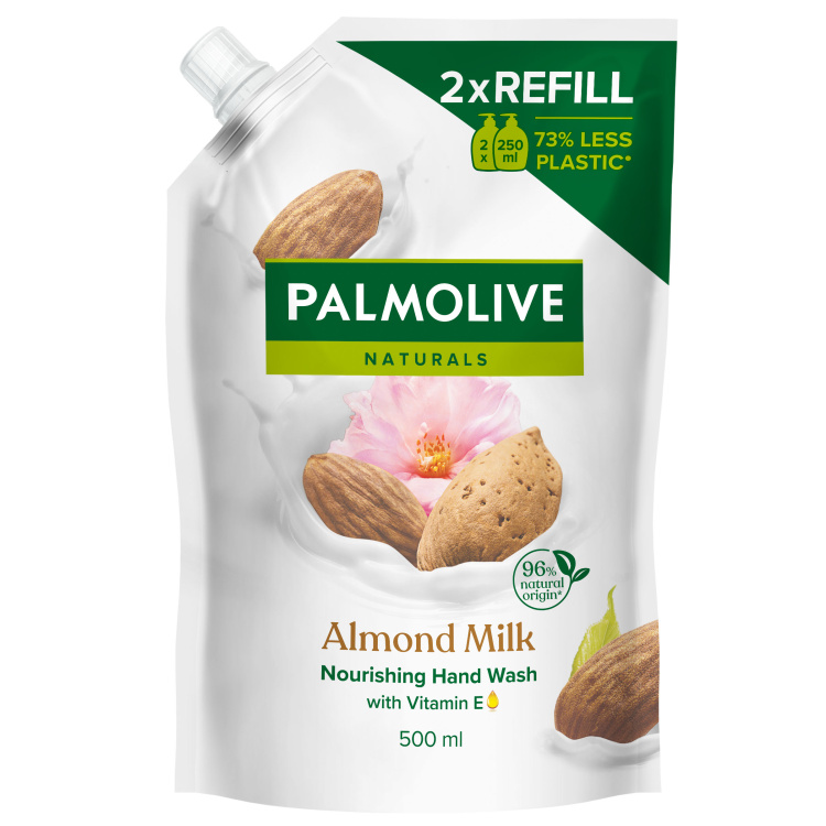 Palmolive Naturals Milk &amp; Almond tekuté mýdlo náhradní náplň 500 ml