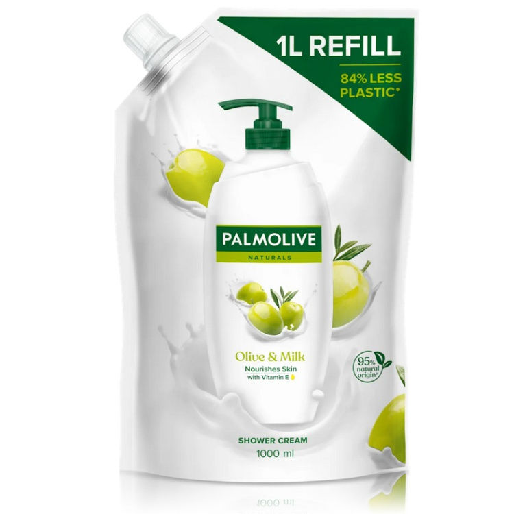 Palmolive Naturals sprchový gel Olive &amp; Milk náhradní náplň, 1 000 ml