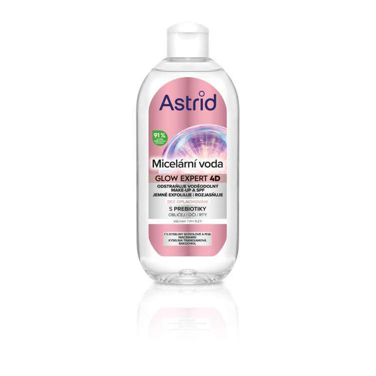 Astrid Glow Expert 4D micelární voda pro rozjasnění pleti 400 ml