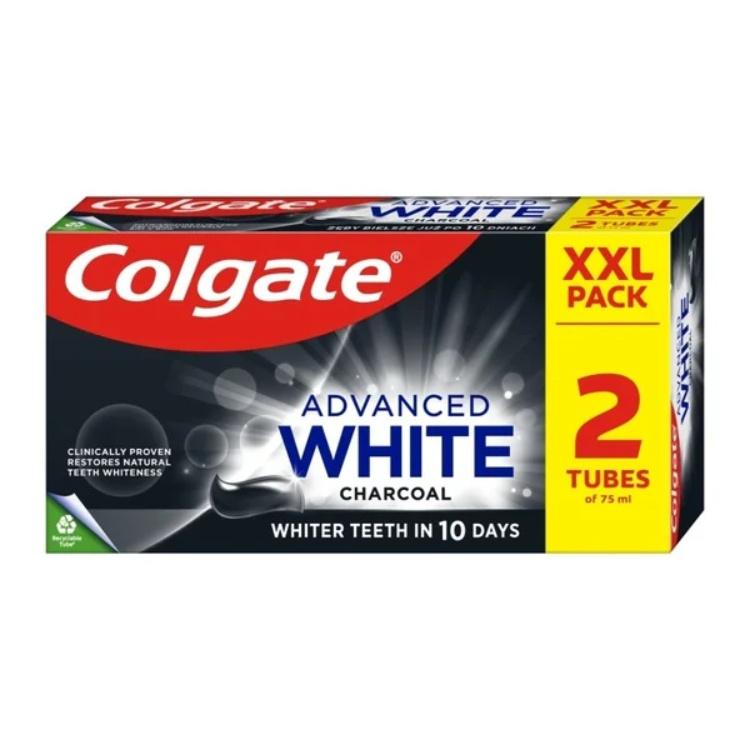 Colgate zubní pasta Advanced White Charcoal 2x75ml