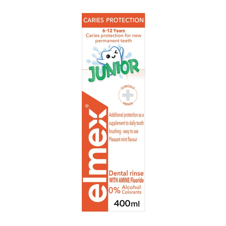 Elmex Junior ústní voda, 400 ml