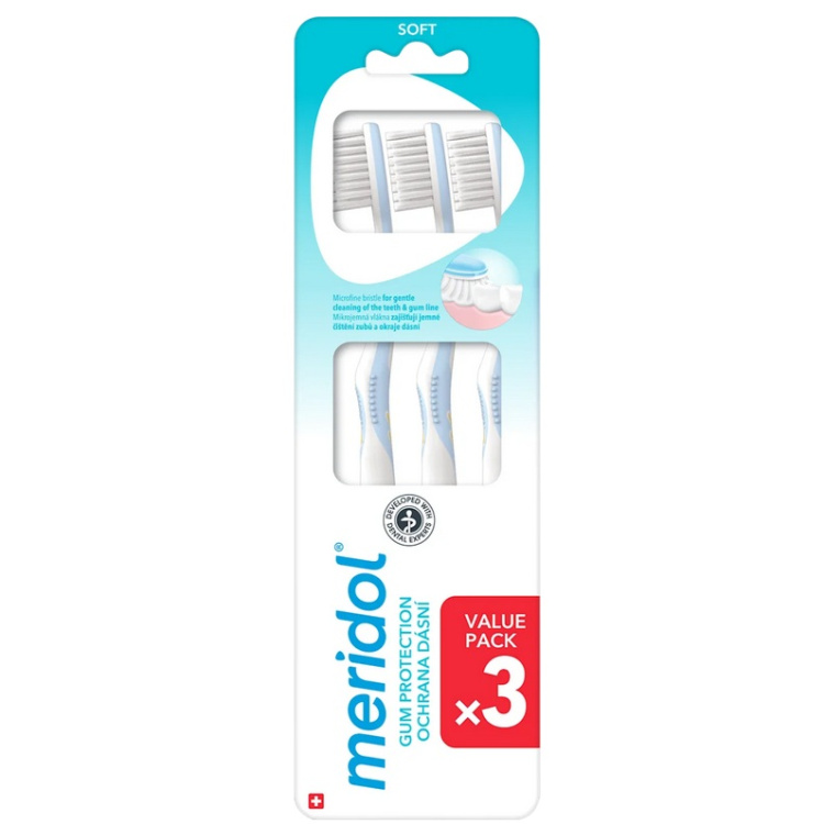 Meridol měkký zubní kartáček 3 ks