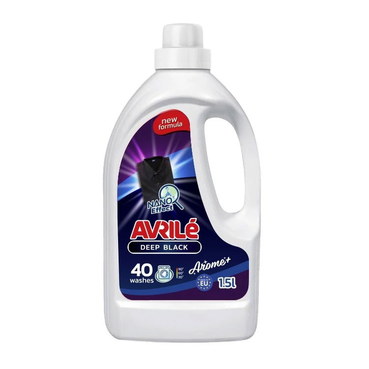Avrilé Deep Black prací gel na černé prádlo, 40 praní 1,5 l