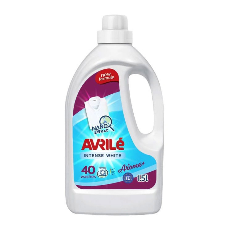 Avrilé Intense White prací gel na bílé prádlo, 40 praní 1,5 l