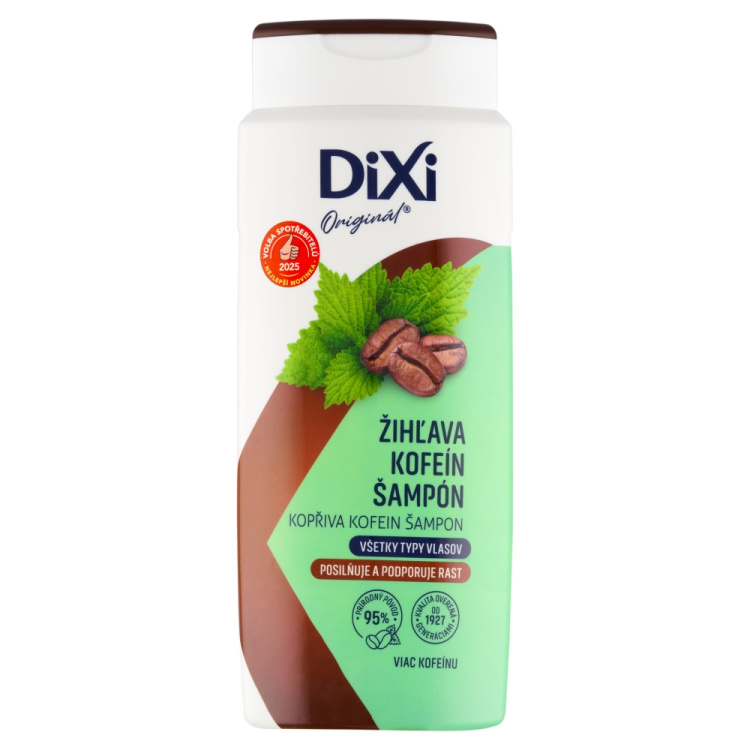 Dixi kopřivovo-kofeinový šampon proti vypadávání vlasů, 400 ml