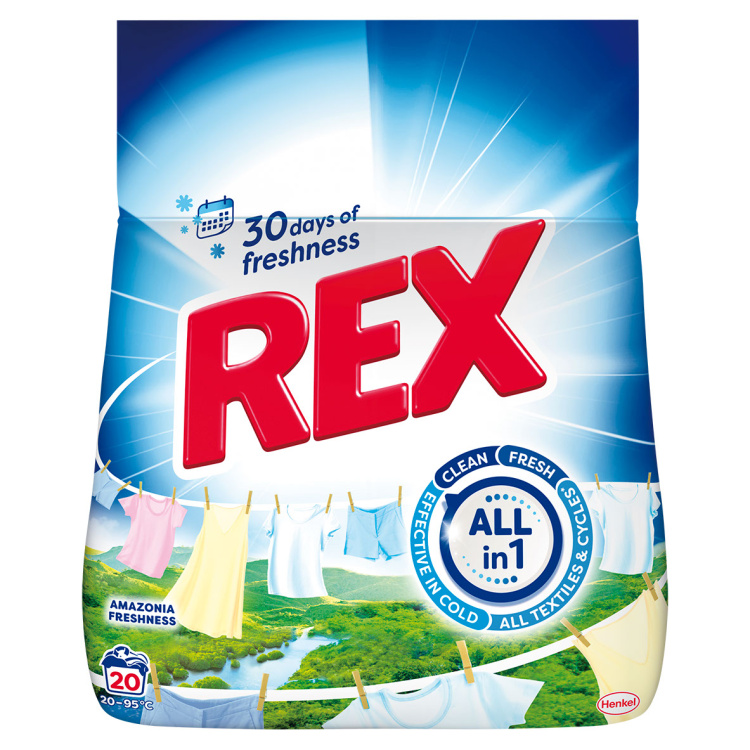 REX prací prášek Amazonia Freshness 20 praní