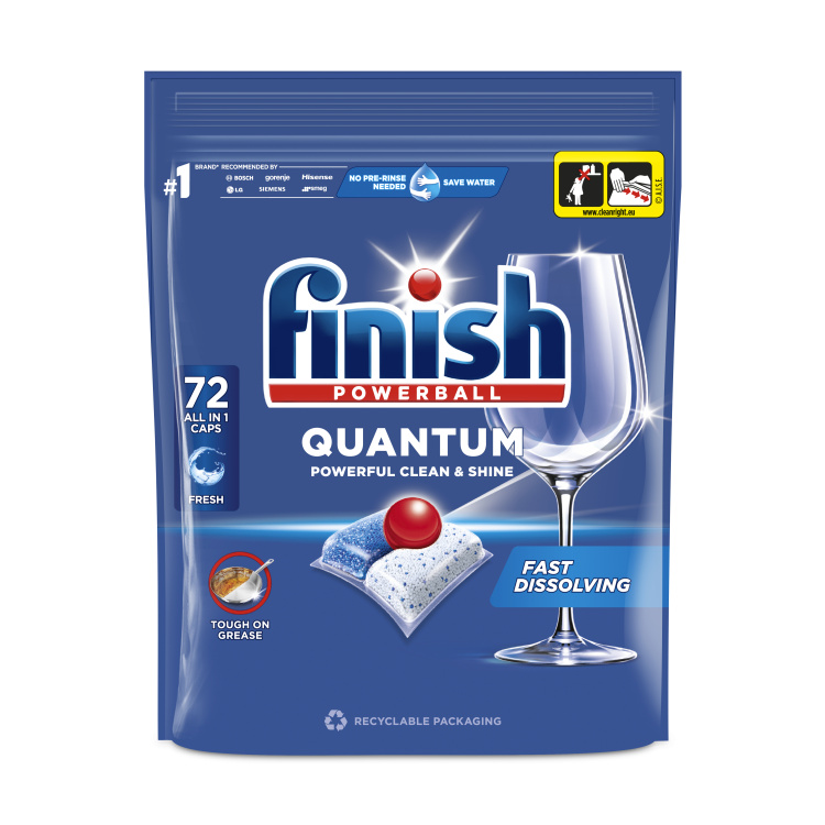 Finish Quantum All-in-1 tablety do myčky, 72 ks