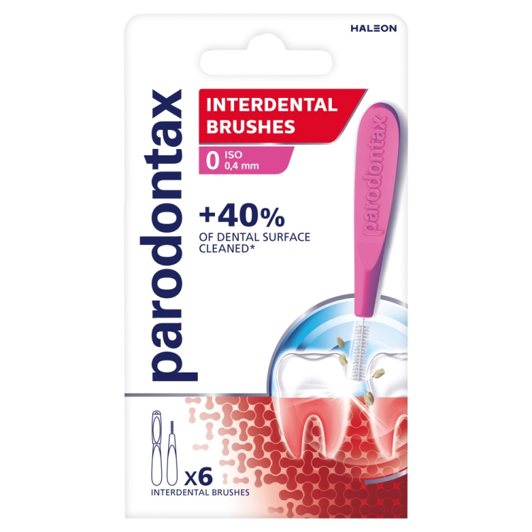 Parodontax mezizubní kartáčky rovné vel. 0 (0,4 mm), 6 ks
