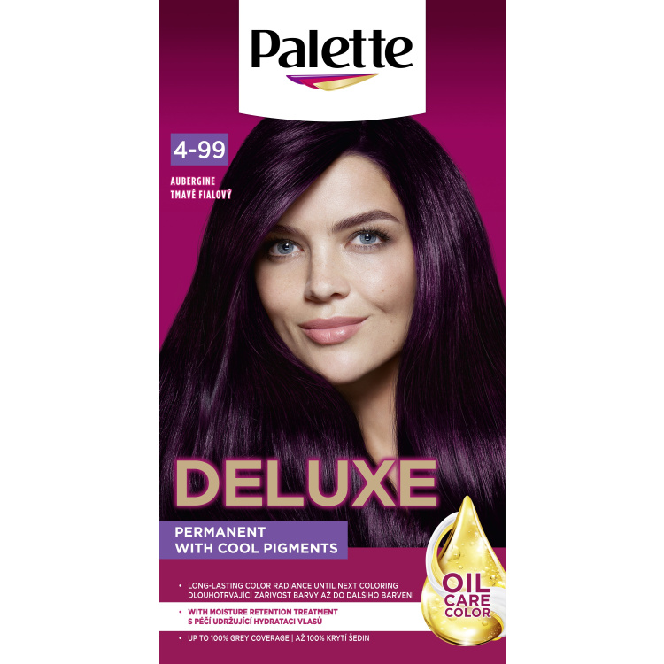 Palette Deluxe barva na vlasy Tmavě fialový 4-99, 50 ml