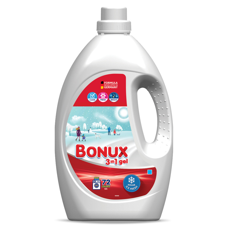 Bonux White Polar Ice Fresh prací gel, 72 praní, 3,6 l