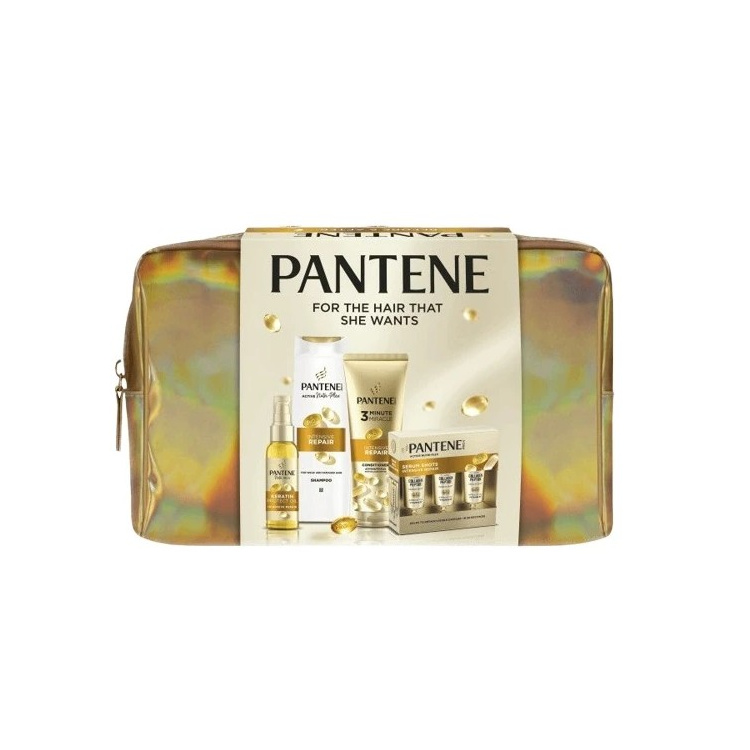 Pantene Gold dárkový set šampon + kondicionér + vlasový olej + ampule