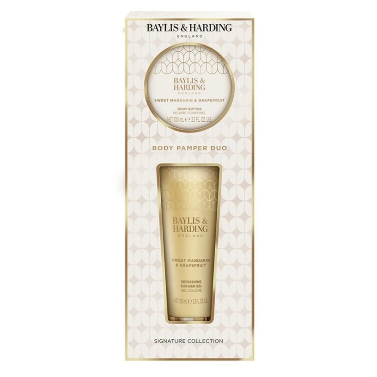 Baylis &amp; Harding Mandarinka a grep dárkový set sprchový gel 100 ml + tělové máslo 100 ml