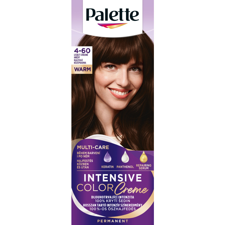 Palette Intensive Color Creme barva na vlasy 4-60 Lesklá středně hnědá 50 ml