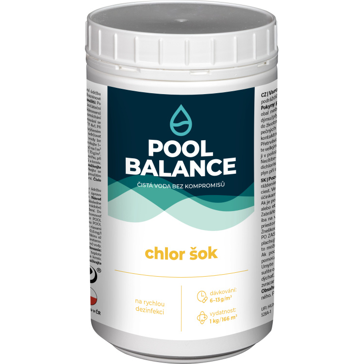 Chlór šok POOL Balance 0,9 Kg
