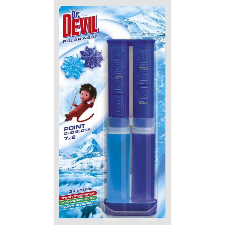 Dr. Devil WC Point Duo Block Polar Aqua, 65 ml