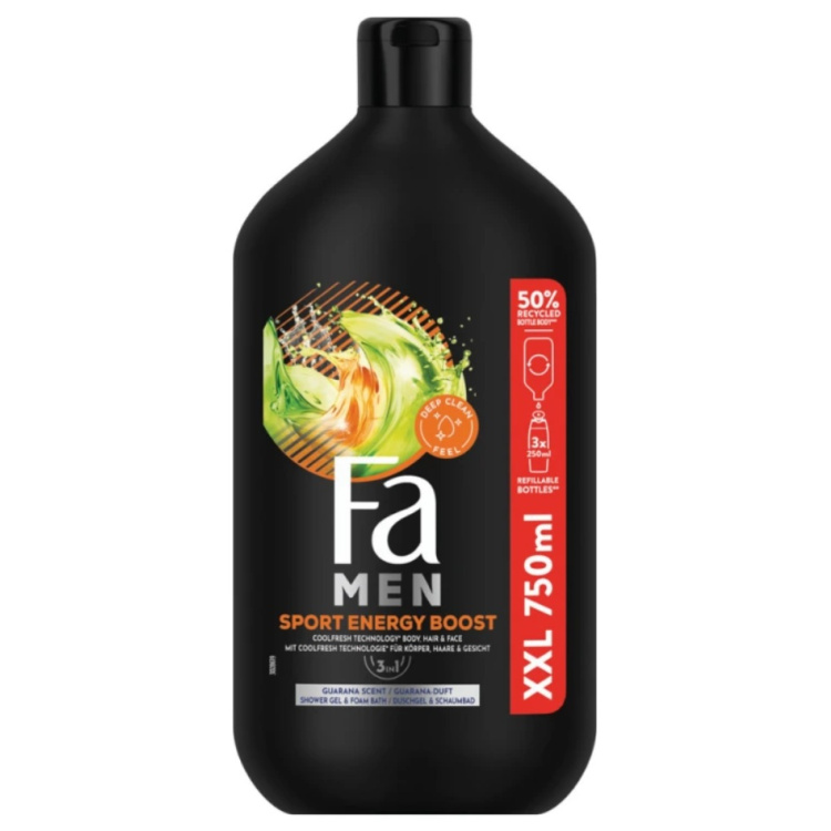 Fa Sport Energy Boost 3v1 sprchový gel pro muže 750 ml