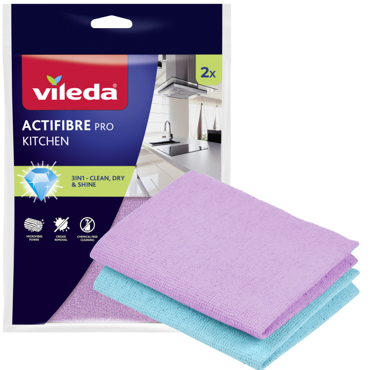 Vileda Mikro Actifibre hadr do kuchyně 27 x 30,5 cm, 2 kusy