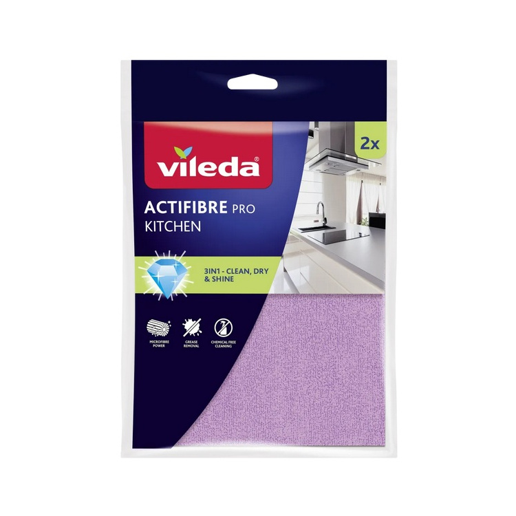 Vileda Mikro Actifibre hadr do kuchyně 27 x 30,5 cm, 2 kusy