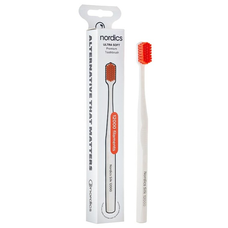 Nordics Premium Silk 12000 Ultra Soft White zubní kartáček, 1 ks