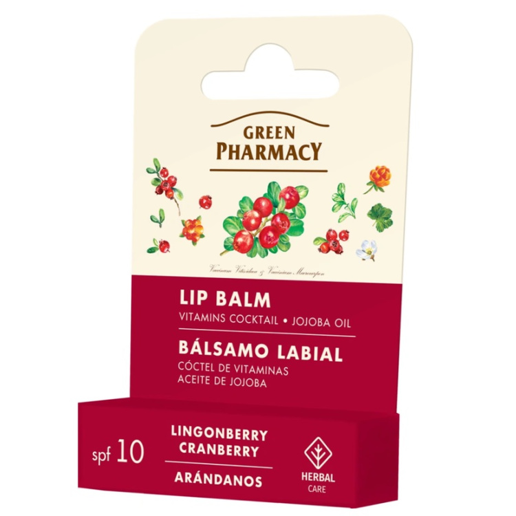 Green Pharmacy Balzám na rty Brusinka 3,6g