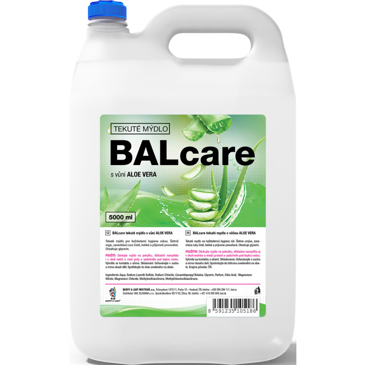 Balcare Aloe vera tekuté mýdlo 5 l