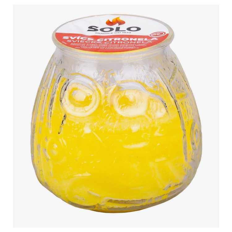 Solo Citronela svíška ve skle proti hmyzu 205 g