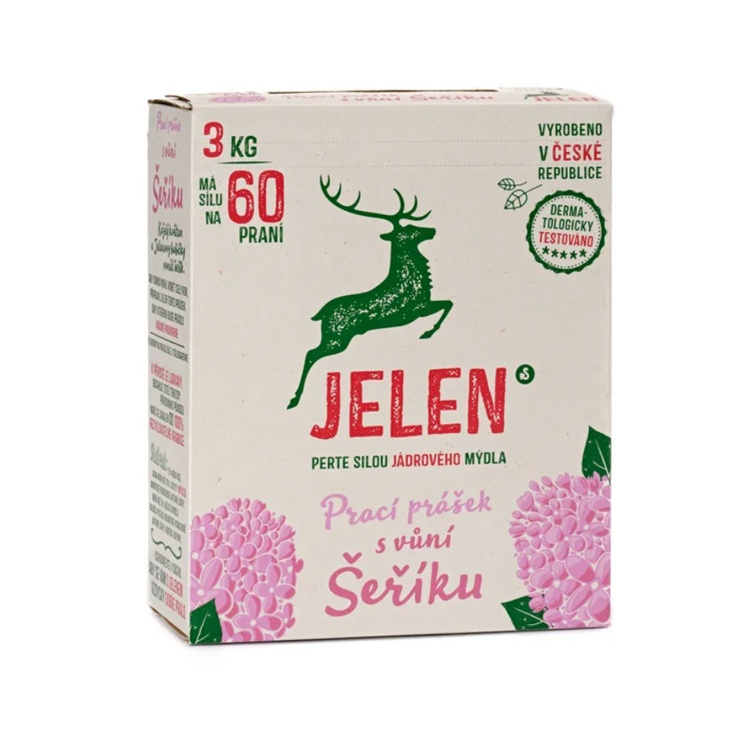 Jelen Šeřík prací prášek box 60 dávek, 3 kg