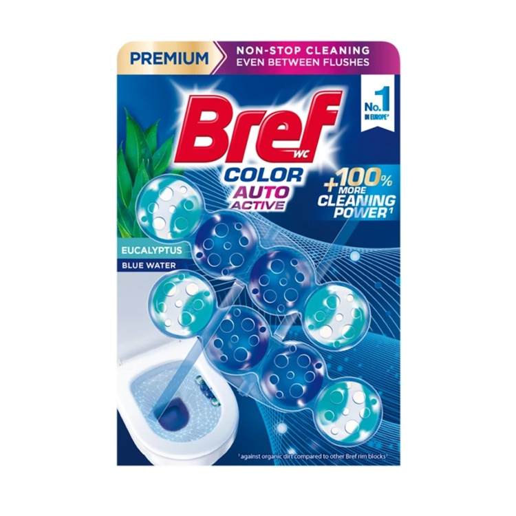 Bref WC blok Color Auto Aktiv Eukalyptus 2 x 30 g