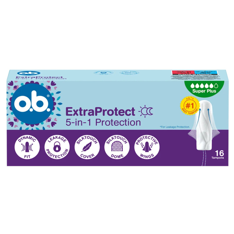 o.b. ExtraProtect tampony super plus, 16 ks
