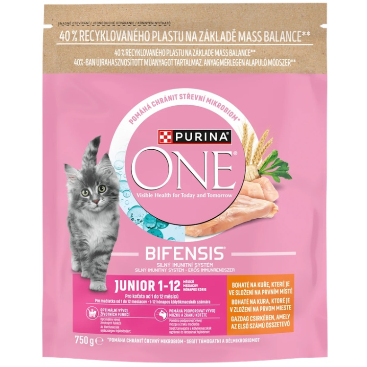 Purina ONE Bifensis Junior granule pro koťata s kuřetem 750g