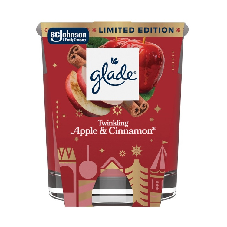 Glade vonná svíčka Twinkling Apple &amp; Cinnamon 112 g