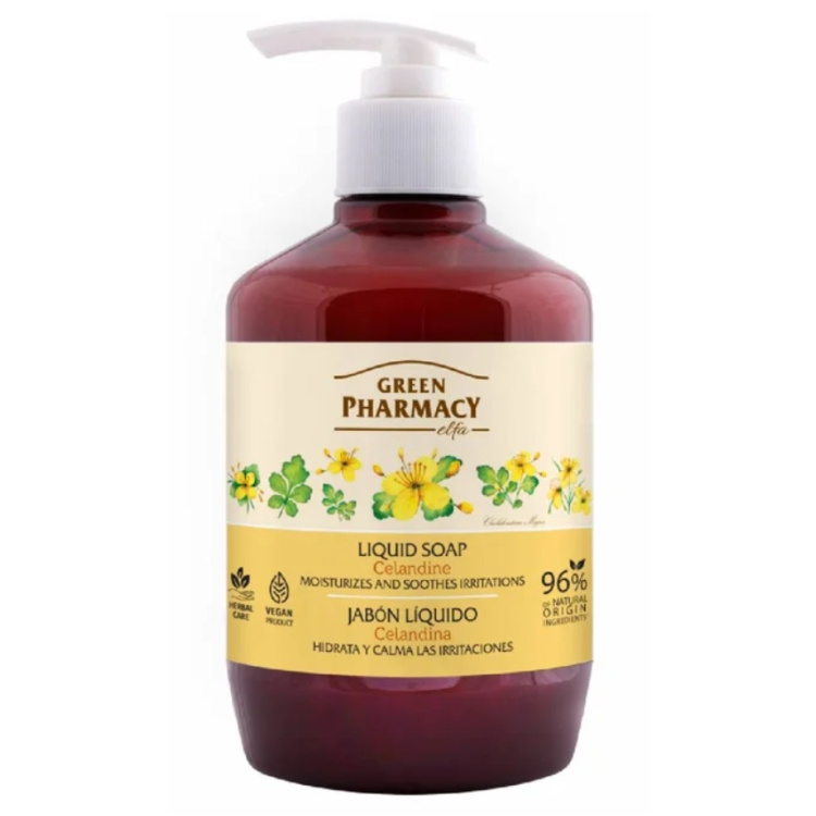 Green Pharmacy Laštovičník a lipový květ tekuté mýdlo s dávkovačem 460 ml