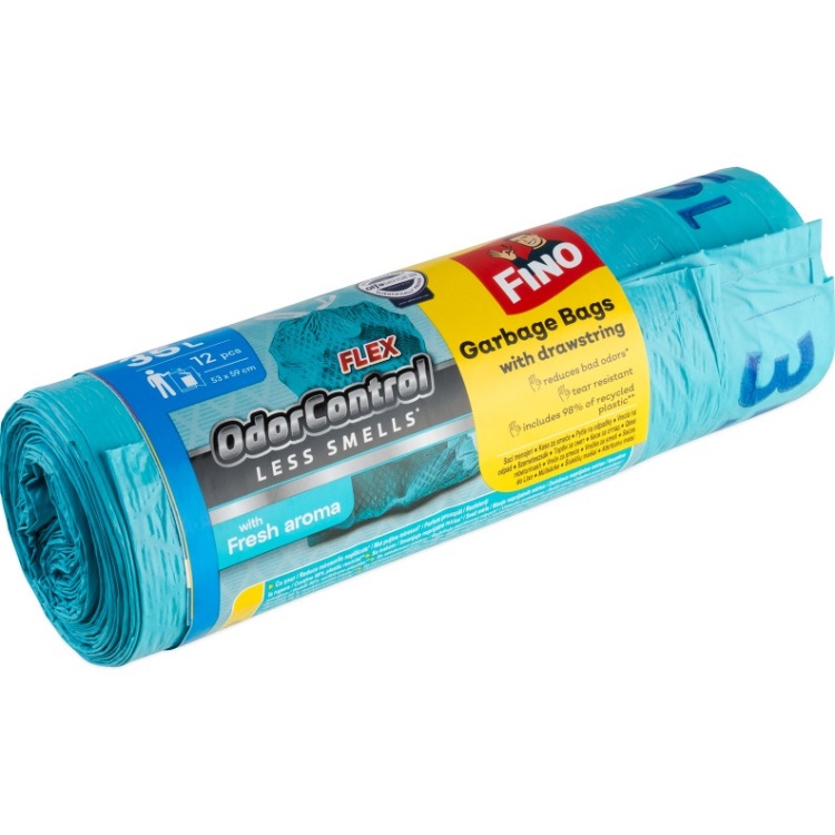 Fino FLEX Odor Control pytel na odpad 28µm, 53 x 59 cm, 35l, 12 ks